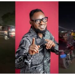 What Really Happened? Funny Face’s Car Accident at Kasoa Caught on Camera